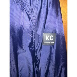 Kenneth Cole Jacket Women’s  Large Navy Blue Hooded Zip  Rain Wind Casual